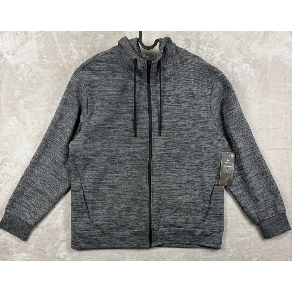 Cory Vines Hoodie Mens L Full Zip Grey Activewear New Performance 4 Way Stretch